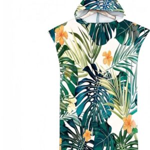 Strandlaken met capuchon voor volwassenen - Handdoek poncho voor strand, surfen en zwemmen - Ideale wetsuit veranderende accessoire - 85x110cm - Multifunctioneel en modieus