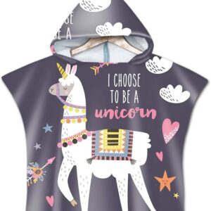 Strandlaken voor kinderen, badjas, poncho, 3D-cartoon kinderen, baby, meisje jongen, veranderende kleding, badjas met capuchon, strandbadhanddoek voor surfen, zwemmen, wetsuit, badmode (60 x 60