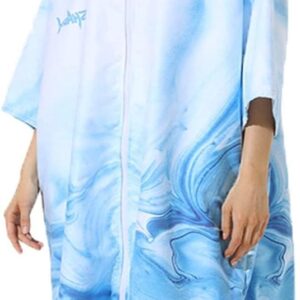 Strandponcho - Omkleedhanddoek - Watersport - Snelle Droging - 110 x 80 cm - Blauw