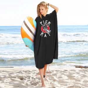Strandponcho - Verstelponcho Badjas - Omkleden Strand - Super Waterabsorberend - 107 x 89 cm - Zwart