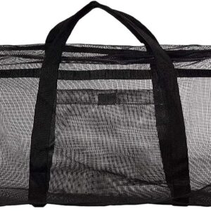 Strandtas Mesh - Duiktas Opvouwbaar - Sportuitrusting Vervoeren - Hoge Capaciteit - 90x40x40cm - Zwart
