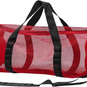 Strandtas Net - Cilindrische Tas - Watersport Gear - Waterdicht Sneldrogend - 58 cm - Rood