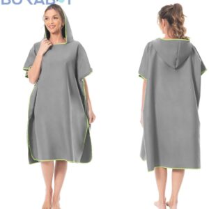 Surf Poncho - Grijs - Microvezel - Sneldrogend