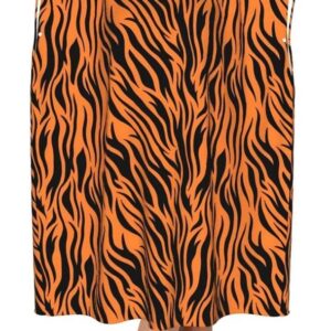 Surf Poncho - Handdoek Gewaad - Strand Bezoek - Sneldrogend Microvezel - 90 x 110 cm - Oranje Tijgerprint