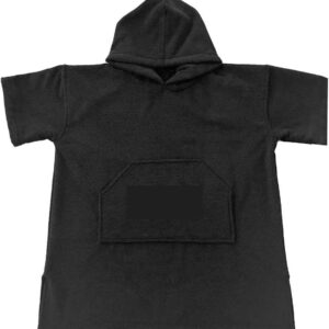 Surf Poncho Kids Poncho Handdoek Veranderende Gewaad Poncho Draagbare Hooded Handdoek Stranddeken Badhanddoek Microfiber Sneldrogende Badjas (kleur: Zwart)