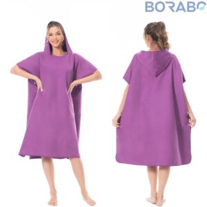 Surf Poncho - Microvezel - Paars - Ultralicht en Sneldrogend