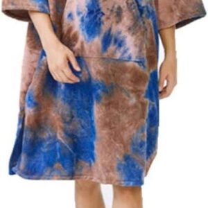 Surf Poncho - Omkleed Handdoek - Strand Omkleden - Lichtgewicht Compact - 109x75cm - Tie-Dye Heelal