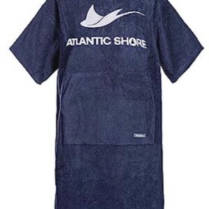 Surf Poncho voor volwassenen en kinderen - Badjas/omkleedhulp van katoen - Marineblauw/donkerblauw
