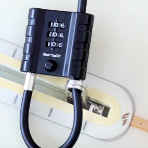 Surfboard Lock Set - Anti-diefstal Systeem - Board Beveiligen - Waterbestendig Roestvrij Staal - 2 meter kabel - Grijs Zwart