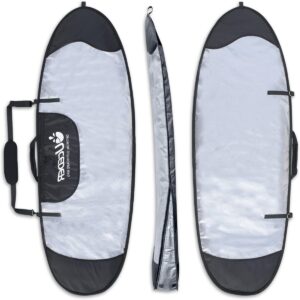 Surfboard tas - Reistas plank - Watersport transport - Versterkte neus staart - 8'5 inch - Zilver