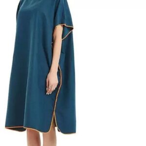 Surfponcho - Badponcho - Ultralichte badhanddoek - 80*105cm - Met Capuchon - ONE SIZE - Marineblauw
