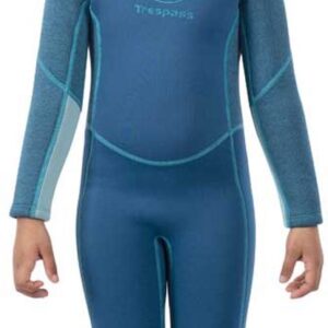 Trespass Lilian Junior Wetsuit Met Lange Mouwen En Rugrits Blauw 5-6 Years Meisjes