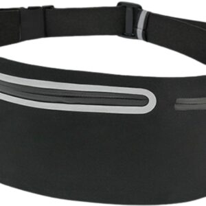 U Fit One Running Belt - Hardloopriem - Verstelbaar - Waterafstotend - Smartphone Houder - Reflectie Strip - 60 tot 116 cm - Zwart