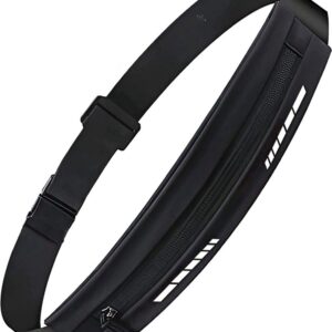 U Fit One Running Belt - Hardloopriem - Verstelbaar - Waterafstotend - Smartphone Houder - Reflectie Strip - 70 tot 116 cm - Zwart