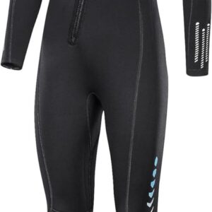 Ultra Stretch 3 mm neopreen wetsuit, ritssluiting aan de voorkant, volledige body duikpak, één stuk voor mannen vrouwen - snorkelen, duiken, zwemmen, surfen