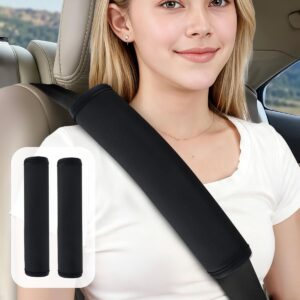 Unyqoos® Comfortabele en Zachte Gordelbeschermers voor Auto's, Zwart en Wasbaar