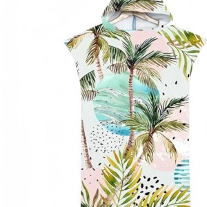 VVGoods - Strandlaken Poncho voor Volwassenen | Wetsuit Veranderen na Strand Surfen Zwemmen | Handdoek Gewaad Deken - 75x110cm