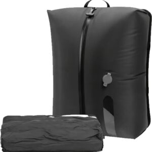 Vacuüm reiszak, herbruikbare compressiezak, waterdichte ritssluiting, bespaart ruimte in koffers, rugzakken en handbagage (zwart, 17L, luchtpomp niet inbegrepen).