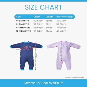 Warm In One Wetsuit voor Baby's 6-12 Maanden - Lilac Spring