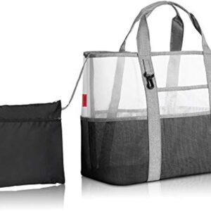 Waterdichte strandtas voor gezinnen - Multifunctionele opbergtas met mesh voor zwemuitrusting en zandspeelgoed