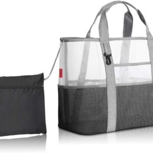 Waterdichte strandtas voor gezinnen - Multifunctionele opbergtas met mesh voor zwemuitrusting en zandspeelgoed