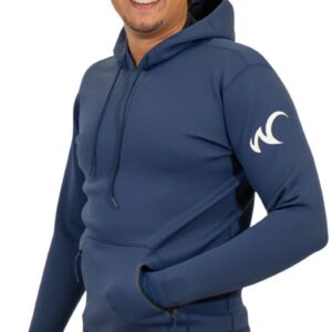 Watrflag Neoprene Hoodie Macumba - Heren - Blauw - 1,5 mm neopreen hoodie voor allround watersport M