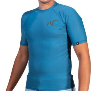 Watrflag Rashguard Barcelona - Heren - Blauw - UV beschermend surf shirt bodyfit L