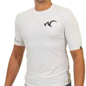 Watrflag Rashguard Barcelona - Heren - Wit - UV beschermend surf shirt bodyfit L