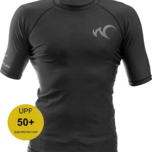 Watrflag Rashguard Barcelona - Heren - Zwart - UV beschermend surf shirt bodyfit L