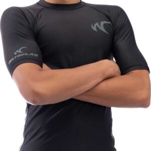 Watrflag Rashguard Barcelona - Heren - Zwart - UV beschermend surf shirt bodyfit XL