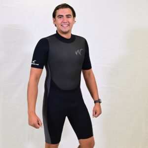 Watrflag Shorty Queenstown FN Heren - 3 mm neopreen met korte mouwen - Zwart/grijs XS