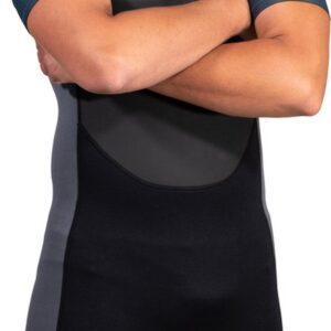 Watrflag Shorty Queenstown Heren - 3 mm neopreen met Lycra korte mouwen - Zwart/grijs/petrol XS