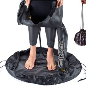 Wetsuit Aankleedmat - Droogtas Zwemkleding - Watersport Omkleden - Volledig Waterdicht - 75cm Diameter - Zwart