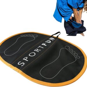 Wetsuit Aankleedmat - Opvouwbare Mat - Omkleden Buiten - Anti-slip Bodem - 33x45cm - Oranje