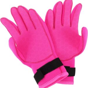 Wetsuit Handschoenen - Duikhandschoenen Snorkelhandschoenen - Watersport Bescherming - Naadloos Waterdicht Ontwerp - 3mm Dik - Roze