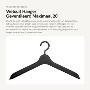 Wetsuit Hanger - Geventileerde Hanger - 360° Draaibare Haken - Lichtgewicht - Duurzaam - Max. Belasting 20 kg - Wetsuit Ophanghaak