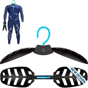 Wetsuit Hanger - Opvouwbaar pakrek - Droogpak Ophangen - Compact en Duurzaam - 2.5 x 12 x 27 cm - Blauw