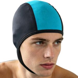 Wetsuit Hoofdkap - Zwemmuts Duikcap - Watersport Bescherming - Volledige Hoofd Oor Bedekking - 30 x 25.5 cm - Blauw