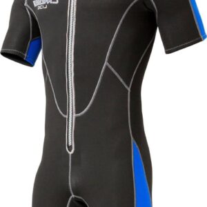 Wetsuit Korte Heren - Shorty Neopreen - Watersporten Beoefenen - Voorkant Rits - 2mm Dikte - Zwart