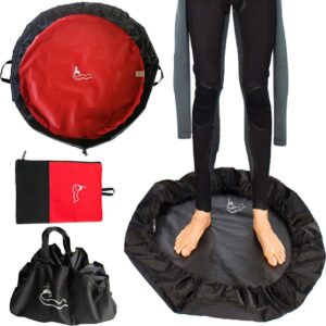 Wetsuit Wisselmat - Draagbare Droge Tas - Watersport Accessoire - Waterdicht en Duurzaam - 75cm Diameter - Rood