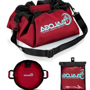 Wetsuit Wisseltas - Draagtas Natte Kleding - Bescherm Kleding - 2-in-1 Mat en Tas - 80 cm Diameter - Rood