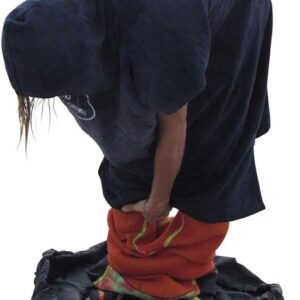 Wetsuit-verschoonmat, surf-verschoonmat, draagbare strandtas, duurzaam en waterdicht met opbergtas, riem en touw voor surfers, kajakkers en watersportliefhebbers (zwart)