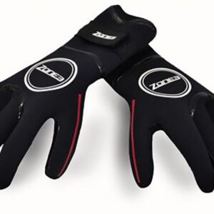 Zone3 Neopreen Zwemhandschoenen Zwart-Rood