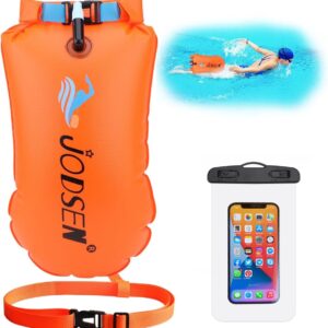 Zwemboei en Draagbare Droge Tas van 20L voor Wild Zwemmen, Waterdichte Telefoonhoes, Ideaal voor Open Water, Kayakken en Snorkelen