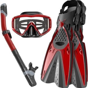 duikbril, Duikmasker Volwassene, Zwemmasker met Snorkel, Volgelaatssnorkel Droog Snorkelset Verstelbaar Panoramisch Groothoek