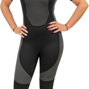 wetsuit dames 3mm neopreen - korte mouwen - extra kniebescherming - ideaal voor surfen - SnelShoppen
